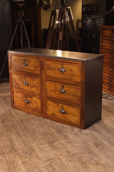 meuble de metier grand tiroirs ancien